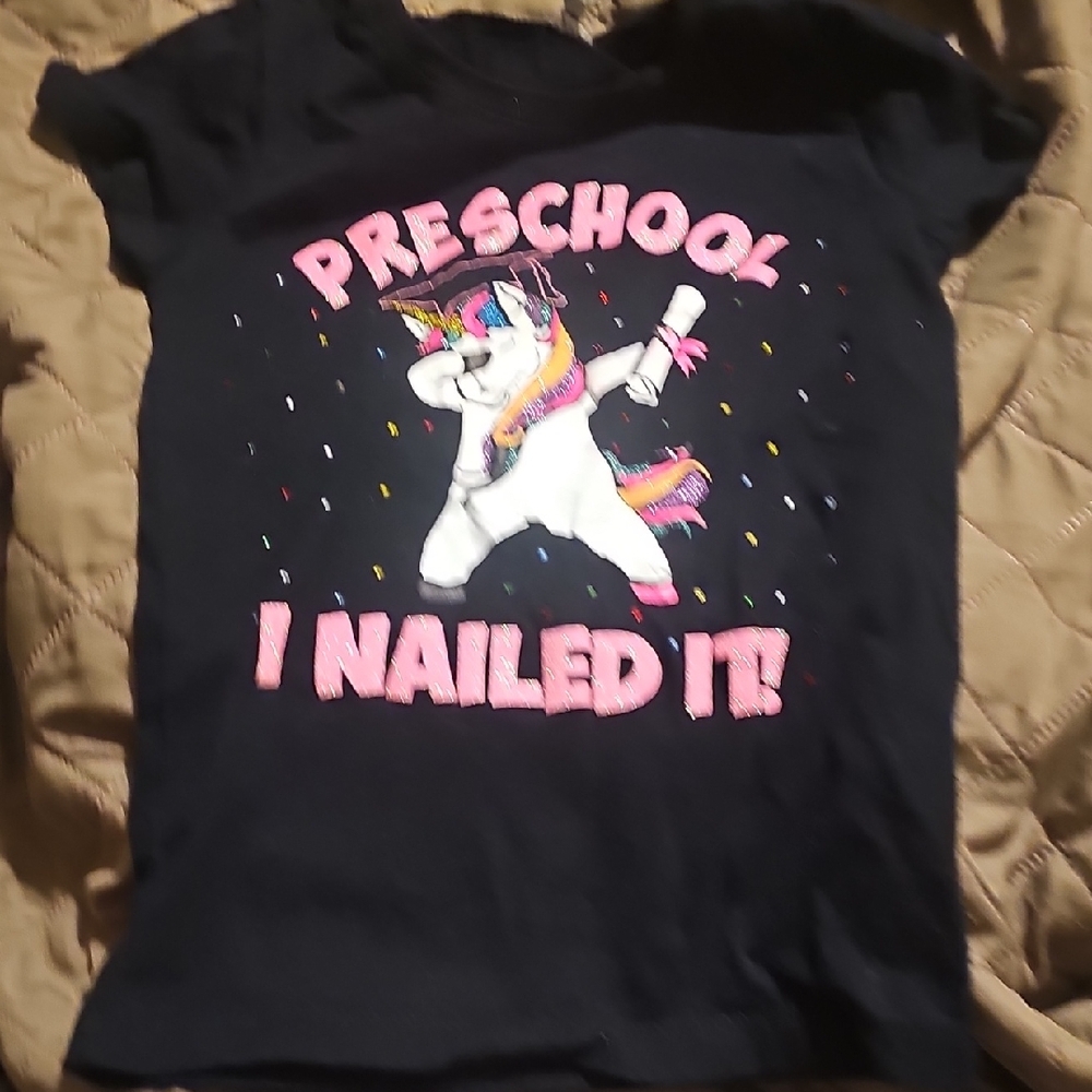 Next Level Apparel Black Preschool Unicorn T-Shirt